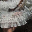 Ruban en dentelle avec volants 9 cm x 91 cm Dentelle décorative en chiffon Ruban volanté pour la couture de vêtements décorations décoration 2