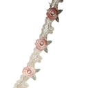 Ruban en dentelle brodé avec des fleurs 91 cm Dentelle florale décorative Ruban en dentelle en polyester pour la couture décoration de mariage embellissement des vêtements 2