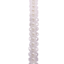 Ruban en dentelle perlé largeur 1,5 cm longueur 91 cm Ruban décoratif en polyester avec imitation de perles pour coudre et décorer des vêtements décorations de mariage 2