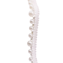 Ruban en dentelle perlée 1,5 cm x 91 cm Ruban décoratif avec imitation de perles Dentelle en polyester pour décorations de mariage couture 2