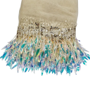 Ruban en tulle avec paillettes et franges 18 cm x 46 cm Ruban en polyester décoratif pour la couture décoration de vêtements costumes de danse DIY 10