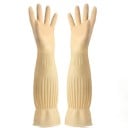 Rubber Gloves Size L for Washing Dishes Long Sleeve 45 cm Waterproof Reusable Kitchen Work Gloves 2