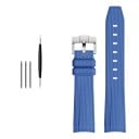 Rubberen band 20 mm voor Rolex Omega MoonSwatch Constellation Waterdichte sportieve rubberen band met zilveren gesp Gereedschap 7