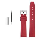 Rubberen band 20 mm voor Rolex Omega MoonSwatch Constellation Waterdichte sportieve rubberen band met zilveren gesp Gereedschap in de verpakking 3