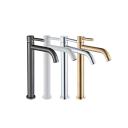 Rubinetto da bagno in oro spazzolato 37x15x9,6x21x5 cm Rubinetto moderno per acqua calda e fredda Design elegante 1