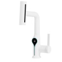 Rubinetto da lavabo con display digitale della temperatura Rubinetto a cascata con spruzzatore Acqua calda e fredda Bagno moderno 2
