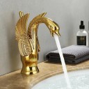 Rubinetto da lavabo design cigno monocomando altezza 18,5 cm larghezza 14 cm rubinetto da appoggio per lavabo da bagno 3