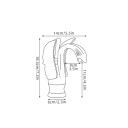 Rubinetto da lavabo design cigno monocomando altezza 18,5 cm larghezza 14 cm rubinetto da appoggio per lavabo da bagno 7
