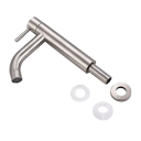 Rubinetto da lavabo in acciaio inox 17 x 12 cm Rubinetto semplice per acqua fredda Rubinetto moderno con leva per cucina e bagno 3