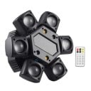 Ruchome LED światło 80 W RGB zdalnie sterowane z DMX 237 x 140 mm zasilanie 90-240 V czarne na imprezy i dyskoteki oraz sceny 3