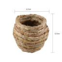 Ručně pletené ptačí hnízdo ze slámy 12,5 x 12,5 cm Dekorativní přírodní domeček pro ptáky Hnízdo do klece i na balkon 2