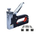 Ruční hřebíkovačka 3v1 lehká 600 ks sponek 15,8 × 11,7 × 11 cm mechanická černo oranžová nástroj pro dřevo kutilství 1