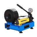 Ruční hydraulický lis na hadice 35 MPa se 7 matricemi 10 až 31 mm pro hydraulické hadice do 1 palce R2 rozměry 33 x 40 x 27 cm modrý 1