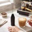 Ruční napěňovač mlieka na batérie 2x AA Nerezová spirálová metla Kompaktný šľahač Na cappuccino latte kakao aj vajcia 2