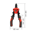 Ruční nýtovací kleště 24,8 x 12,5 cm Legovaná ocel Univerzální nýtovačka pro nýty 3,2/4,0/4,8 mm Ergonomická rukojeť 12,7 cm 2