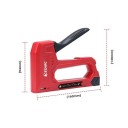 Ruční sponkovačka EZARC sada 1000 ks sponek 9,4 × 16 × 13 cm červená nástroj pro dřevo čalounění a kutilské projekty 2