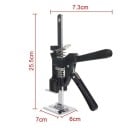 Ruční zvedací nástroj 2 ks pro nastavení výšky 25,5 cm kovový černo stříbrný zvedák na dveře sádrokarton a dlaždice 2