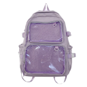 Rucsac 44 x 30 x 14 cm cu buzunare transparente Bretele căptușite reglabile Spații de depozitare interne și externe Rucsac școlar Geantă de voiaj 8