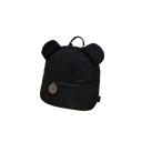 Rucsac mini de pluș 27 x 28 x 13 cm cu urechi de urs Buzunar frontal cu fermoar Material moale de pluș Rucsac pentru copii Accesoriu drăguț 5
