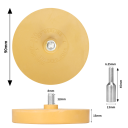 Rueda de pulido de goma para eliminar adhesivos de 9 cm con adaptador para taladro Disco de limpieza para pegatinas y restos de adhesivos 2