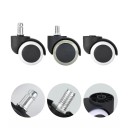 Ruedas de muebles giratorias con pasador, diámetro de la rueda 50 mm, pasador 11 mm, longitud 21 mm, goma PU, acero y plástico, para sillas y muebles 6
