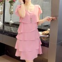 Ruffled Dress with Short Sleeves 7