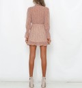Ruffled Dress with Stand-Up Collar 5