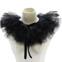 Ruffled Mesh Fake Collar Elegant Mesh Accessory for Dresses and Blouses Lightweight Airy Collar for Modern and Historical Styles Fashion 2
