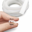 Rugalmas szilikon profil LED szalaghoz Szélesség 15 mm Belső horny 13 mm Hossz 5 m Fehér szilikon Pót búra mennyezeti lámpákhoz 3