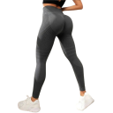 Rugalmas, varrásmentes női sportnadrág magas derekúval. Feszes, bokáig érő leggings. Formázó fenék. Lélegző és könnyű. 2