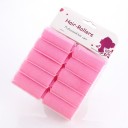 Rulos de espuma para el cabello Set de 10 unidades 7 x 2,5 cm Rulos de espuma suave con clip de plástico Rosa Para dormir y peinado en casa 2