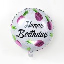 Rund fødselsdagsballon med ananas J1398 1