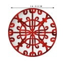 Rund platt keramisk tallrik 16,51 cm med radiell symmetrisk ornamentell design dekorativ tallrik för servering 4