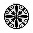 Rund platt keramisk tallrik 20,32 cm med korsformad ornamentmotiv dekorativ tallrik för servering av desserter och rätter 4