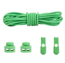 Runde snørebånd uden bindebånd 100 cm Elastiske snørebånd med plastikspænde 2 klips og knapper Sporty komfortable snørebånd 9