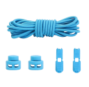 Runde snørebånd uden bindebånd 100 cm Elastiske snørebånd med plastikspænde 2 klips og knapper Sporty komfortable snørebånd 11