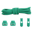 Runde snørebånd uden bindebånd 100 cm Elastiske snørebånd med plastikspænde 2 klips og knapper Sporty komfortable snørebånd 18