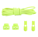 Runde snørebånd uden bindebånd 100 cm Elastiske snørebånd med plastikspænde 2 klips og knapper Sporty komfortable snørebånd 20