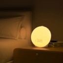 Runder Lichtwecker mit Sonnenaufgangs- und Sonnenuntergangssimulation FM Radio 7 Wecktöne 7 Lichtfarben 2 Wecker USB-Port Weiß Für das Schlafzimmer 3