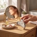 Ruostumaton Gua Sha -levy sydämen muotoisena 6 x 4,1 cm Ruostumattomasta teräksestä valmistettu hierontaraspin Hopea Kasvojen, kaulan ja kehon 6