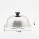 Ruostumattomasta teräksestä valmistettu kansi 22 x 8 cm Kansi paistinpannulle ja grillille juuston sulattamiseen Pihvien, hampurilaisten ja voileipien 3