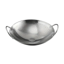 Ruostumattomasta teräksestä valmistettu wok-pannu kahvoilla 32 cm Kuusikulmainen tarttumaton pinta Syvä keittiöpannu paistamiseen ja kuullotukseen 1