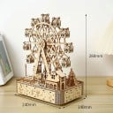 Ruota russa in legno 24 × 14 × 28,8 cm puzzle 3D modello meccanico Kit con parti mobili Decorazione creativa e regalo per adulti 1