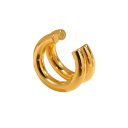 Guldøreringe i rustfrit stål 9,8 x 15,2 mm Dobbelt motiv Elegante damesmykke 1