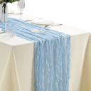 Rustieke tafelkleed van semi-doorzichtige gaasstof 90x180 cm Polyester decoratief tafelkleed voor bruiloften, banketten, feesten en feestelijke tafels 10