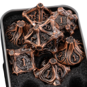 Rustikale Spielwürfel 7 Stück Natürlicher Fantasy-Motiv von Stämmen und Wurzeln RPG für Brettspiele Drachenhöhle und Rollenspiele 7