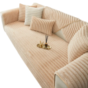 Rutschfester Bezug für das Sofa mit Plüschstreifen 110 x 160 cm Imitation von Kaninchenfell Waschmaschinenfest Für das Sofa im Wohnzimmer 9