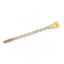 Rutschfester Schneeketten 1 Stück für Reifen 175–265 mm Stahlkette 5,3 mm mit Ratschen-Spanner Gold Für Schnee, Eis und Schlamm 1