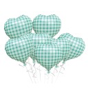 Ruudulliset sydämenmuotoiset ilmapallot 45,7 cm koristeellisten juhla-ilmapallojen setti 10 kpl ruudullinen kuvio ilmapallot juhliin 3
