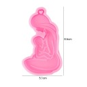 Růžová silikonová forma na pryskyřici 8,5 cm Žena s dítětem Formička na výrobu šperků Dekorace Přívěsky Ruční tvoření 1
